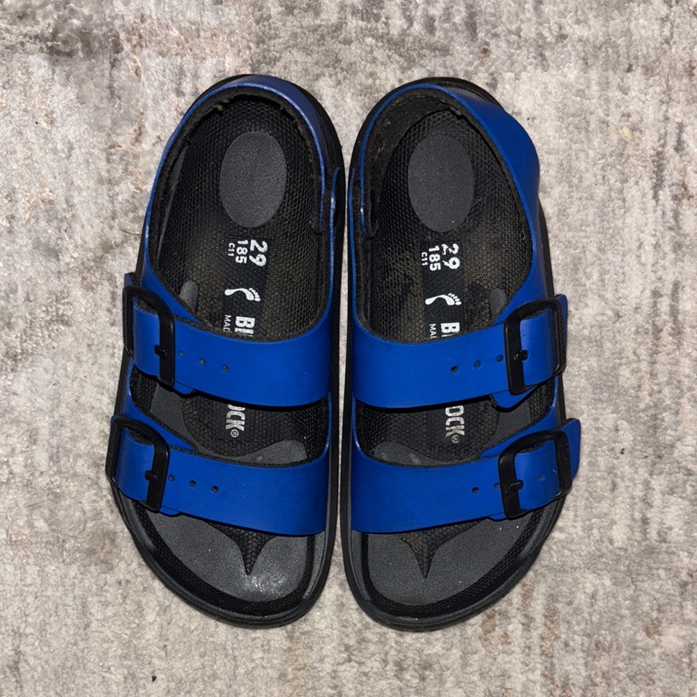 Birkenstock Blue and Black Sandals Sporty Comfort Design